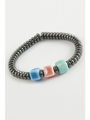 Kocadal Cam & Hematit Doğaltaş Bileklik