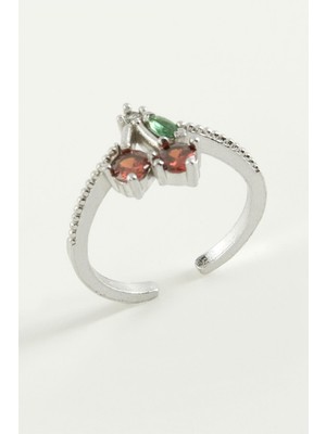 Kocadal Kiraz Zirkon Taşlı Yüzük