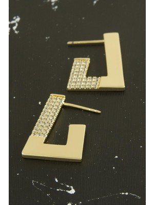 Kocadal Xuping Zirkon Taşlı Lüks Çelik Küpe