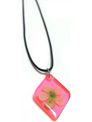 Kocadal Kartopu Çiçeği Baklava Dilimli Epoksi Kolye