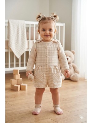 Butik Kız Bebek %100 Pamuklu Şortlu Takım