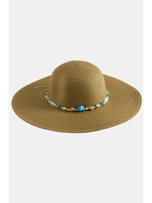 Kocadal Boncuklu Hasır Şapka