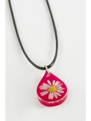 Kocadal Papatya Oval Epoksi Kolye