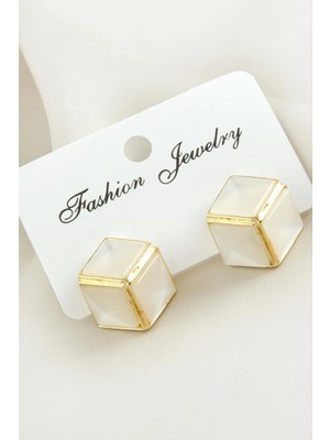 Kocadal Küp Damla Sedef Taşlı Metal Küpe