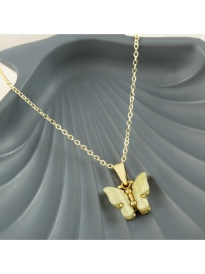 Kocadal Kelebek Figürlü Polyester Kolye