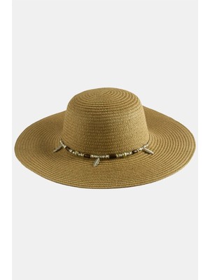 Kocadal Yaprak Boncuklu Hasır Şapka