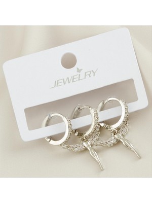 Kocadal 3 Adet Peri Zirkon Taşlı Küpe