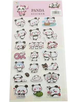 Kocadal Panda Kabartmalı Sticker