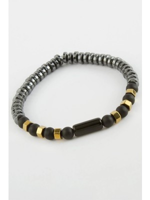 Kocadal Hematit Onix Doğaltaş Bileklik