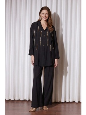 Missemramiss Cristello Kap Pantolonlu Takım 5147 Siyah