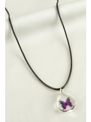 Kocadal Kelebek Damla Epoksi Kolye