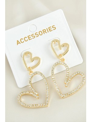 Kocadal Kalp Yeni Sezon Taşlı Küpe