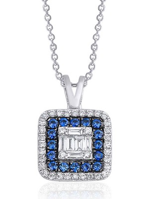 Makdis Pırlanta 0.55 Karat Safir Pırlanta Kolye