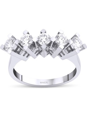 Makdis Pırlanta 1.00 Karat Beştaş Pırlanta Yüzük