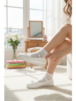 Enoch 23 Nisan Çocuk Bayramı Tören Ayakkabısı Ortopedik Kız Çocuk Babet