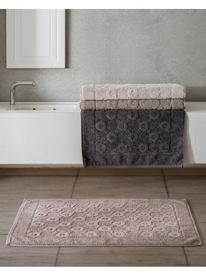 Hazangülü Collection Buldan Üretimi Domino 4'lü Ayak Havlusu I 50X70