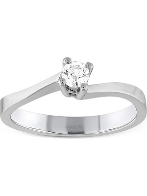 Makdis Pırlanta 0.15 Karat Hrd Sertifikalı Tektaş Pırlanta Yüzük