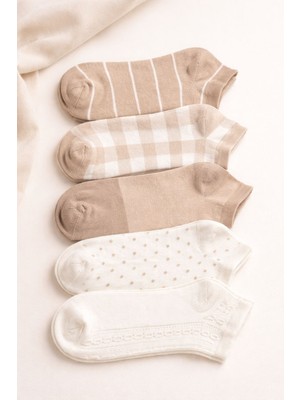 Sky Socks 5'li Pamuklu Kokulu Bayan Patik Çorap