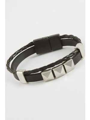 Kocadal Prizma Kaliteli Mıknatıslı Suni Deri Bileklik