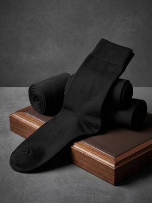 Melce Çorap 6'lı Erkek Dikişsiz Bambu Soket Çorap Seti - Özel Kutulu Yumuşak Doku