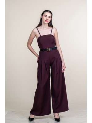 MissVina Askılı Arkası Gipeli Kemerli Tulum 50375