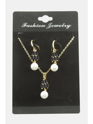 Kocadal Kalp Inci Zirkon Taşlı Set Kolye