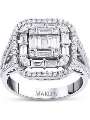 Makdis Pırlanta 1.20 Karat Baget Pırlanta Yüzük
