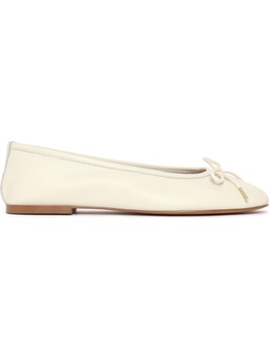 Derimod Kadın Beyaz Deri Babet 26PFD552118