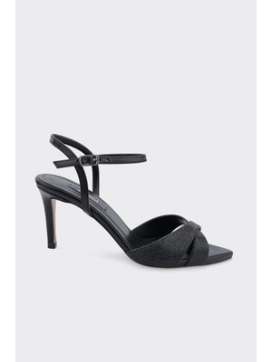 Derinet Bilekten Bantlı Taşlı Kadın Abiye Ayakkabı