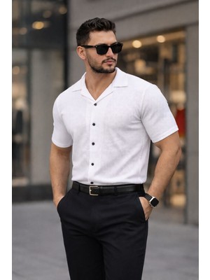 Ixir Erkek Kısa Kol Yazlık %100 Pamuk Gömlek Rahat Dokulu Terletmeyen T-Shirt