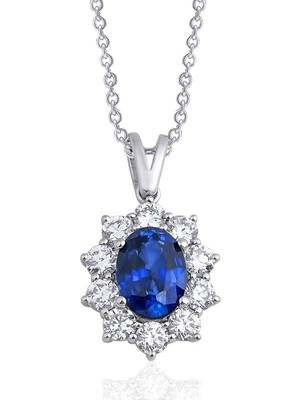 Makdis Pırlanta 2.35 Karat Safir Pırlanta Kolye