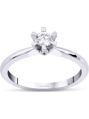 Makdis Pırlanta 0.15 Karat Tektaş Pırlanta Yüzük