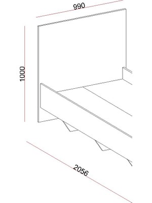 Noiss Home Decor Spring 90X190 Tek Kişilik Başlıklı Karyola Takım