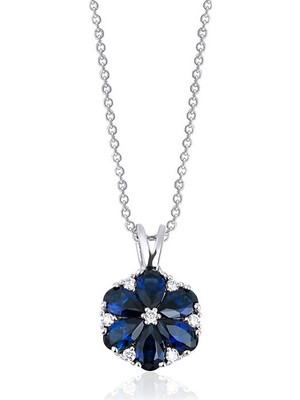 Makdis Pırlanta 1.40 Karat Safir Pırlanta Kolye