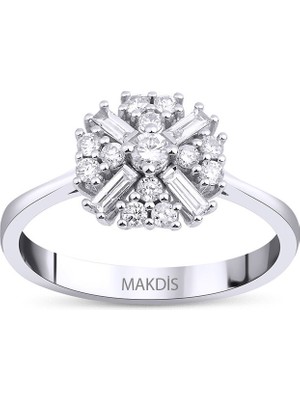 Makdis Pırlanta 0.40 Karat Baget Pırlanta Yüzük