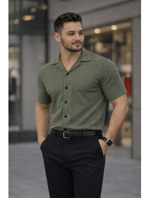 Ixir Erkek Kısa Kol Yazlık %100 Pamuk Gömlek Rahat Dokulu Terletmeyen T-Shirt