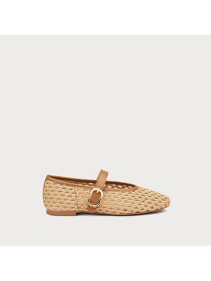Kadın Babet 69V3 Frau Orzo Raffıa Ballet Flats