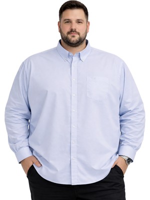 Battal Moda Battalmoda Erkek Büyük Beden Siyah Uzun Kollu Gömlek 3xl-4xl-5xl-6xl-7xl-8xl