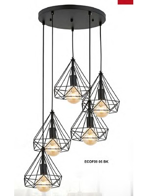 Larize Nora 5 Li Sarkıt Avize Bk