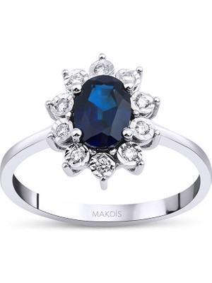Makdis Pırlanta 1.10 Karat Safir Pırlanta Yüzük