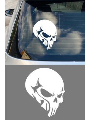 Mıgnatıs Agresif Kurukafa Oto Sticker - Motor Sticker - Havalı Araba Sticker 12X15CM