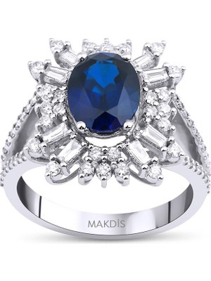 Makdis Pırlanta 3.10 Karat Safir Pırlanta Yüzük