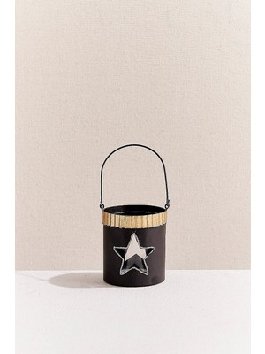 Paşabahçe Yıldız Askılı Tealight Mumluk Siyah - 1 Adet