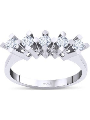 Makdis Pırlanta 0.15 Karat Beştaş Pırlanta Yüzük