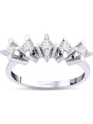 Makdis Pırlanta 0.15 Karat Beştaş Pırlanta Yüzük