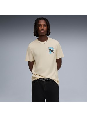 Puma Graphic Erkek Bej Tişört