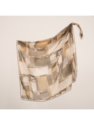 Piramit Naturel Eşarp | Renk Katmanları