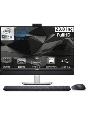 Dell Optiplex 7420 Plus I7-14700 N005O7420AIOPEMEA-K007 24GB 1tb  Freedos UHD Graphics 770 23.8" Full Hd All In One Pc