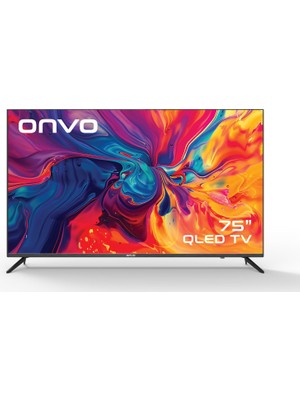 Onvo 75VQ90F2UA 75'' 190 Ekran Uydu Alıcılı 4K Ultra HD Google Smart QLED TV