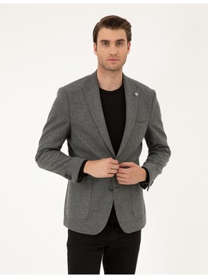 Pierre Cardin Erkek Füme Slim Fit Ceket 50293351-VR058